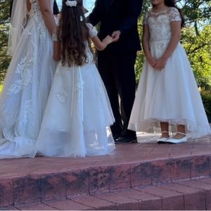 Flower girl dress worn only for pictures and ceremony